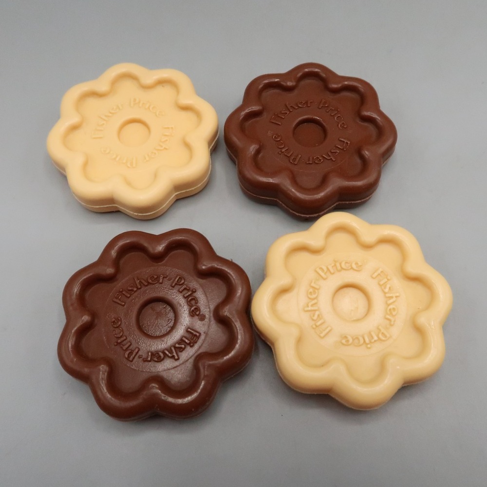 Vintage Fisher Price Fun With Food Lot 4 Cookies‎ Chocolate Vanilla